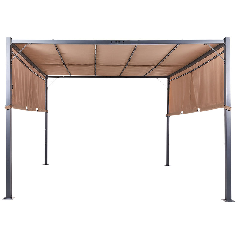 Pergola with LED Lights 310 x 310 cm Burcin, Brown