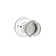 Privacy Providence Crystal Clear Knob with Regular Rose