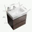 Meuble-lavabo mural 24 po avec lavabo, grand meuble-lavabo flottant mural pour salle de bain moderne, lavabo une pièce sans drain, pré-assemblé-107238829-107238826