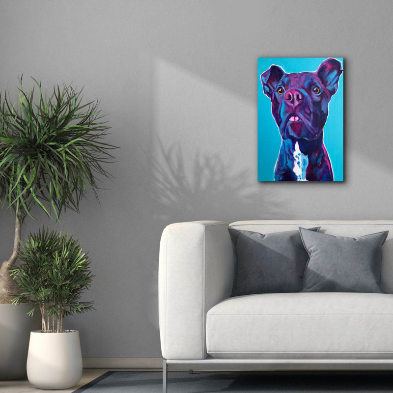 «Pit Bull - Neko» par Dawg Painter, H 26 po x l 18 po x P 0,75 po