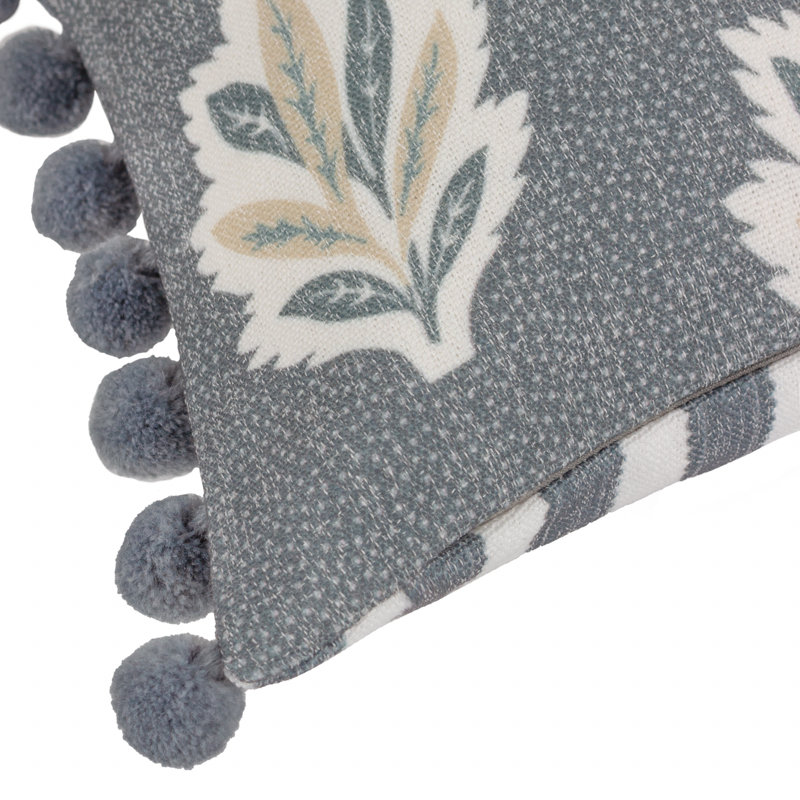 Sessile Leaf Floral Blue Rectangular Throw Cushion