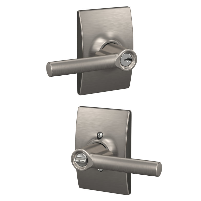 Broadway Keyed (Entry) Door Lever, Satin Nickel, Keyed Alike