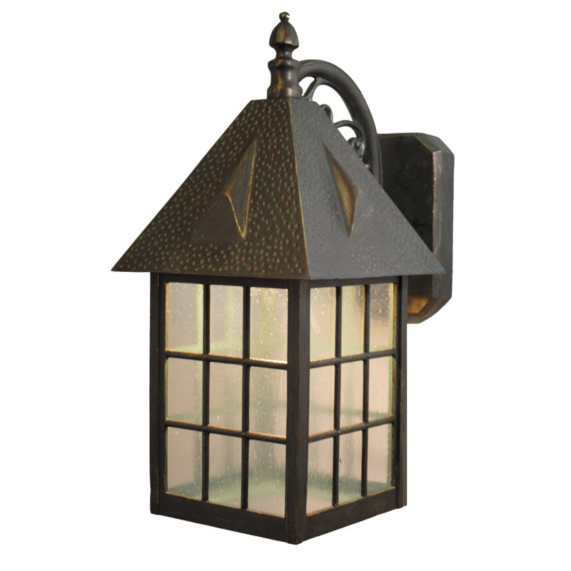 Lanterne murale d’extérieur 1 lumières baiser series, H 6 po x l 10 po, Ancien monde, DEL de 6 W