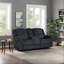 Canapé inclinable en velours Leanid avec rangement escamotable, porte-gobelets et 2 ports USB