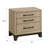 Brown 3-Drawer Nightstand With USB