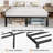 Lutherville 18'' Black Metal Platform Bed Frame With Steel Slat Support, No Box Spring Needed-953016076-989144608
