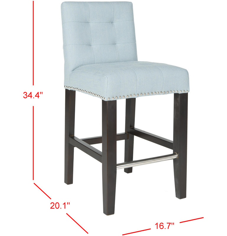 Tabouret de bar Apoloniusz, Counter Stool (23.8" Seat Height), Sky Blue