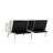 Pink Velvet Futon Sofa Bed With Gold Metal Legs-251283371
