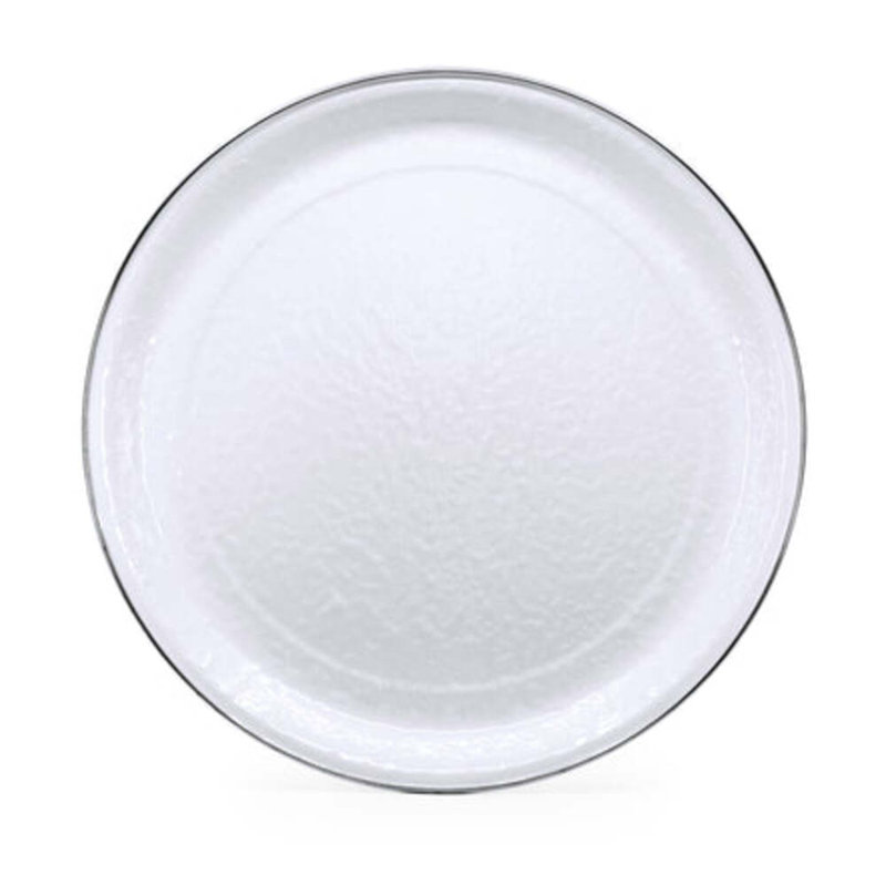Swirl Tray, Medium 15.5" Tray, Solid White Textured