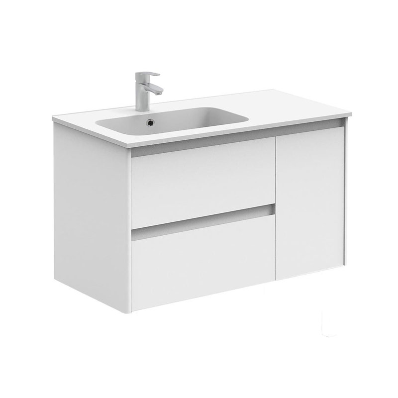 Ambra 35.6'' W Single Vanity, Gloss White