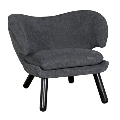 Fauteuil demi-tonneau en tissu Valerie