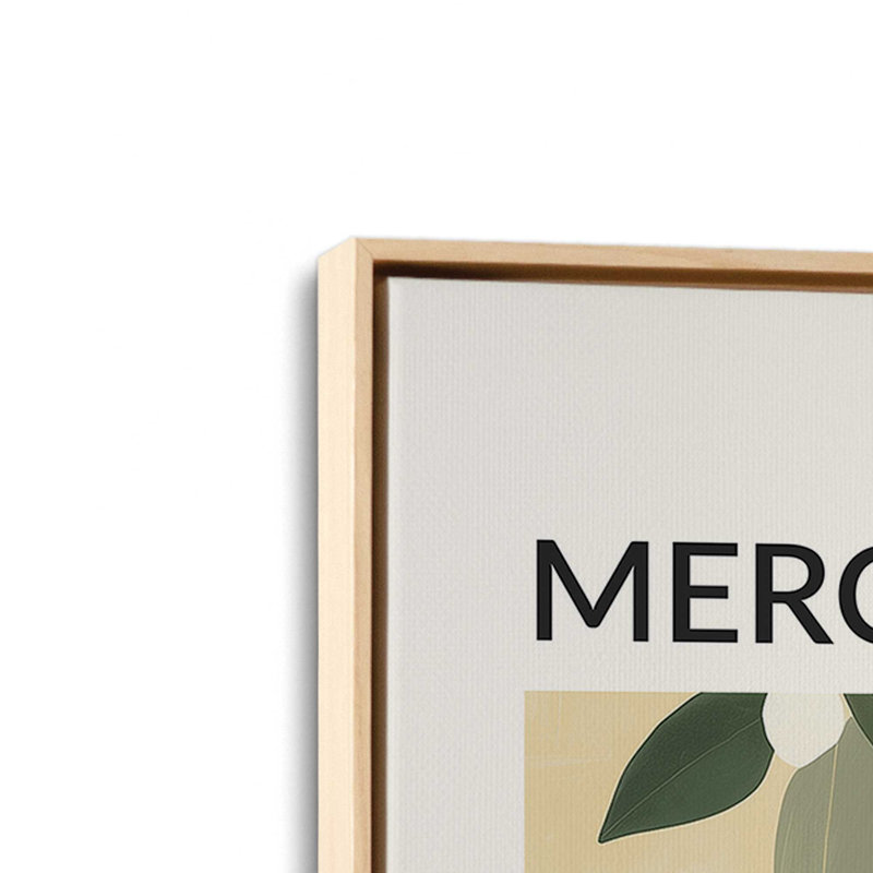Marché aux fleurs de Barcelone, Cadre américain en érable flottant, H 30,75 po x l 20,75 po