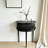 Black Solid + Manufactured Wood Console Table