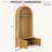 70.3" Arched Hall Tree with Bench & Shoe Storage, 4 Hooks and 2 Fluted Doors-385198384