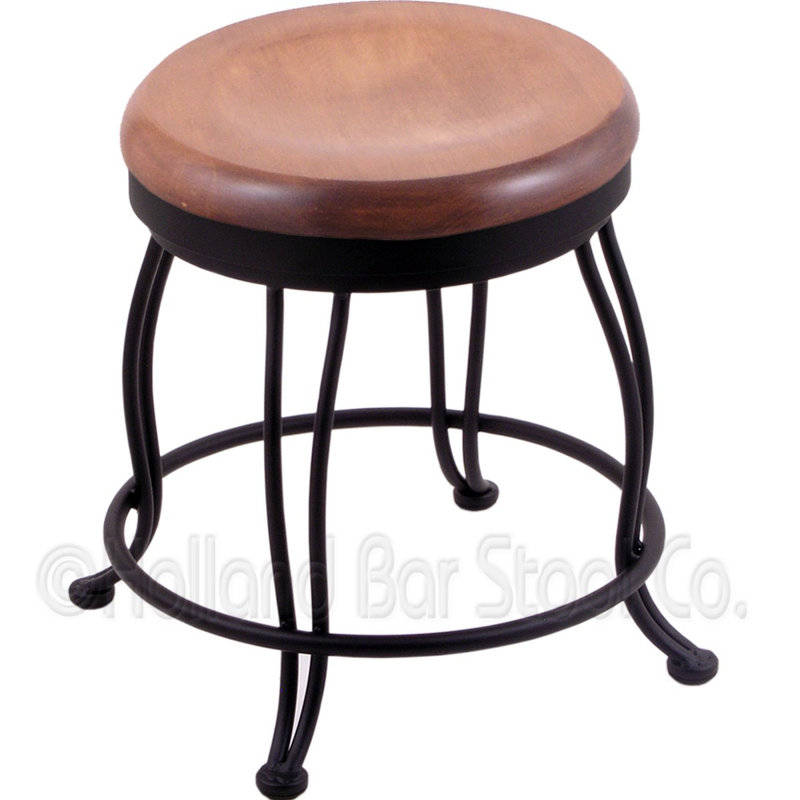 Georgian 30" Swivel Bar Stool, Wood-Medium Oak