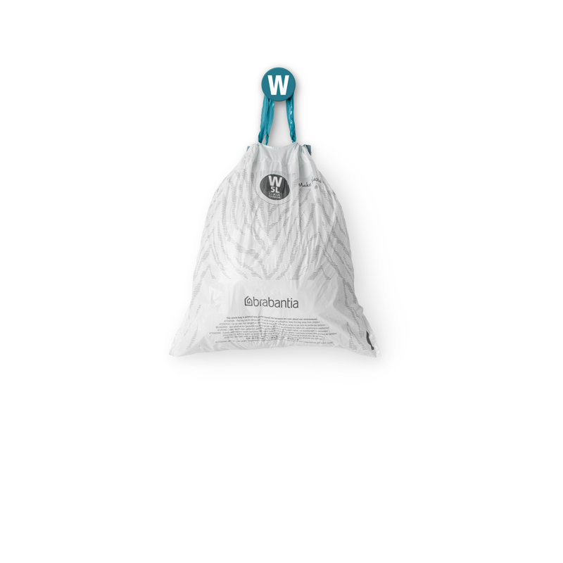 Sacs poubelle PerfectFit de Brabantia, code W, 1,3 gallon (5 L), 200 sacs poubelle