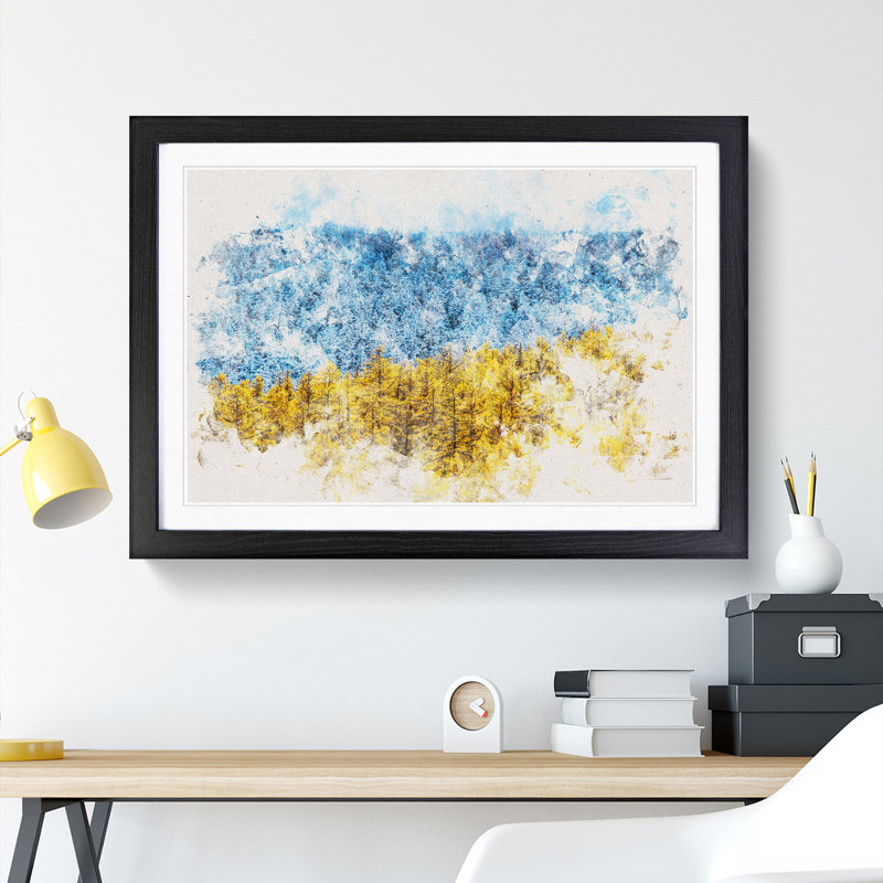 The Two Forests - Picture Frame Painting Print, 24cm H x 33cm W x 2cm D, Black Framed