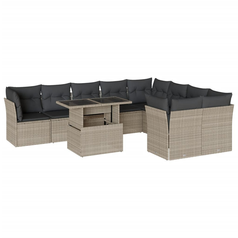  Garden Sofa Set Light Grey