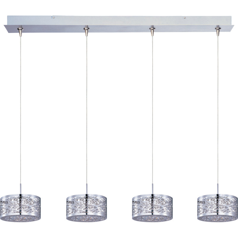 Luminaire suspendu linéaire à 4 lumières pour îlot de cuisine Rosselli