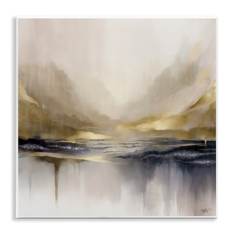 Art abstrait sur plaque, "Meadow" par Elizabeth Medley