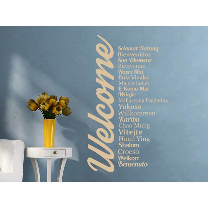 Décalcomanie murale welcome Harte, Beige