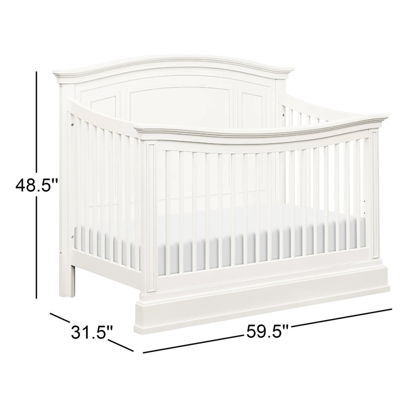 Lit de bébé convertible 4-en-1 Durham, Blanc chaud