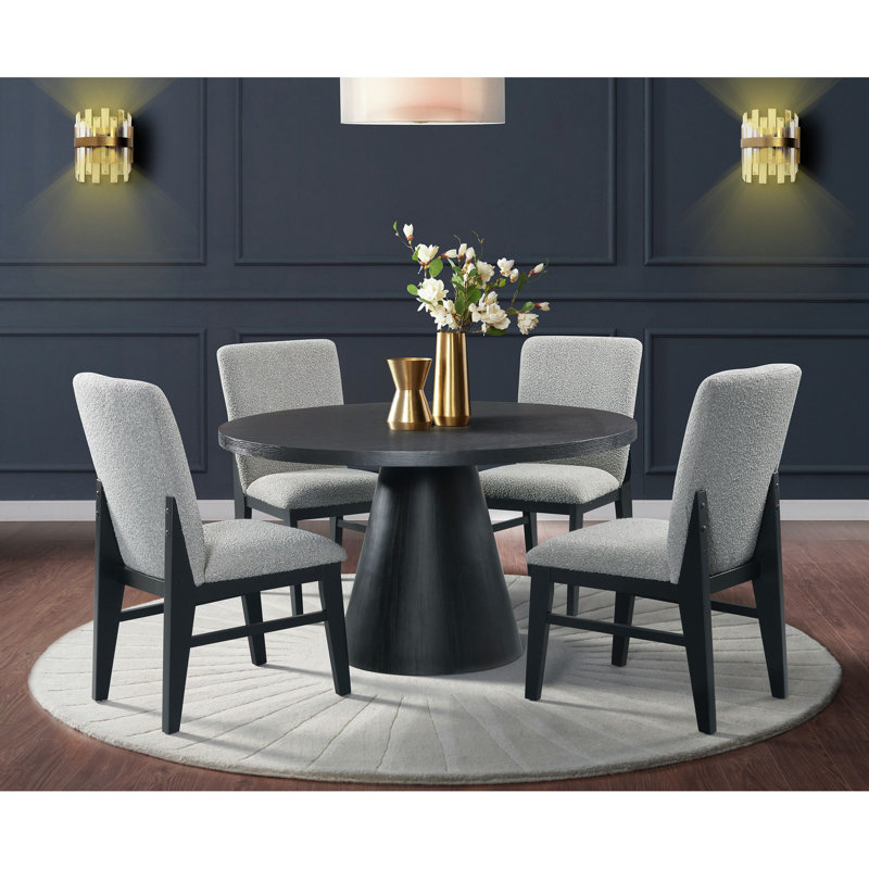 Emberly Round Dining Table, Black