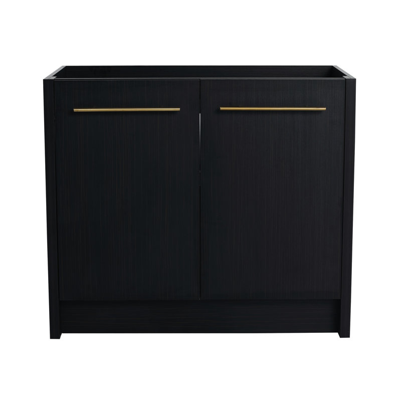 Meuble-lavabo 36 po - Châtaignier noir, version autoportante