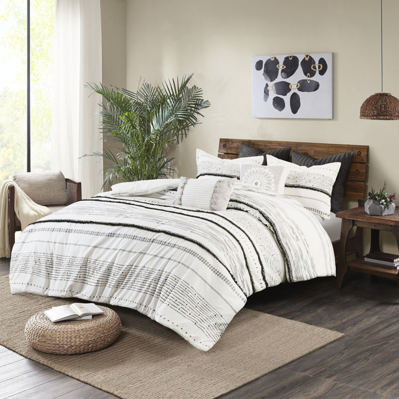 Housse de couette en coton très grand / très grand - Home Bed Print Print Contemporary