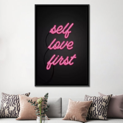 « self love first », impression sur toile tendue