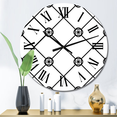 Oversized Patterned 36" Wall Clock