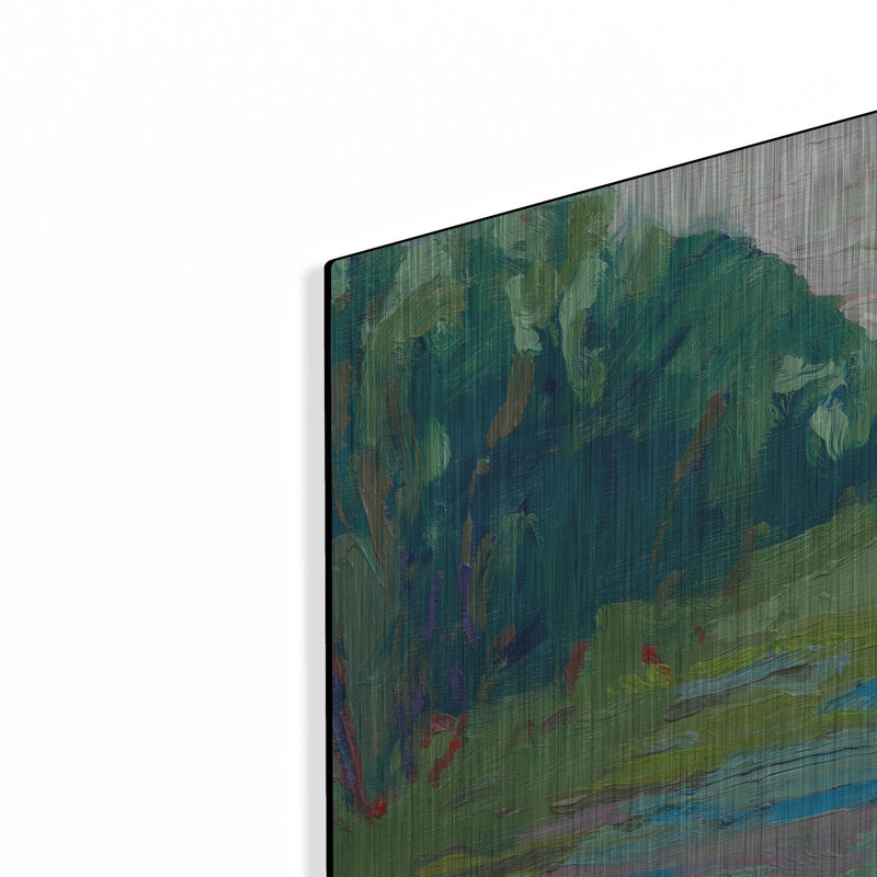 «Spring Fed Creek» par Jane Schmidt, art mural en métal, 24 po x 12 po, H 12 po x l 24 po