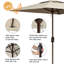 Parasol de marché carré 6 pi Nahlani-267458421