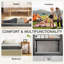 10cm Tri-Fold Mattress Medium Firm Memory Foam with Removable Washable Cover, Boxed Design Portable-116476862