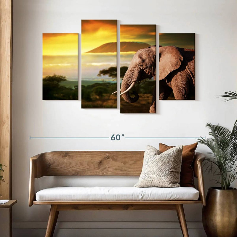 Brampt Kilimanjaro Elephant, 32'' H x 52'' W