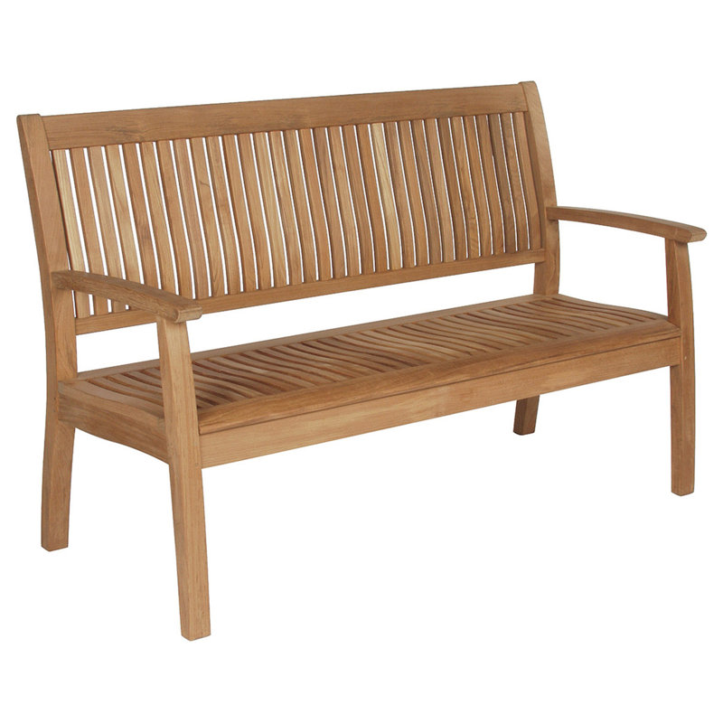 Monaco Outdoor Teak Bench, 36" H x 57" W x 25" D