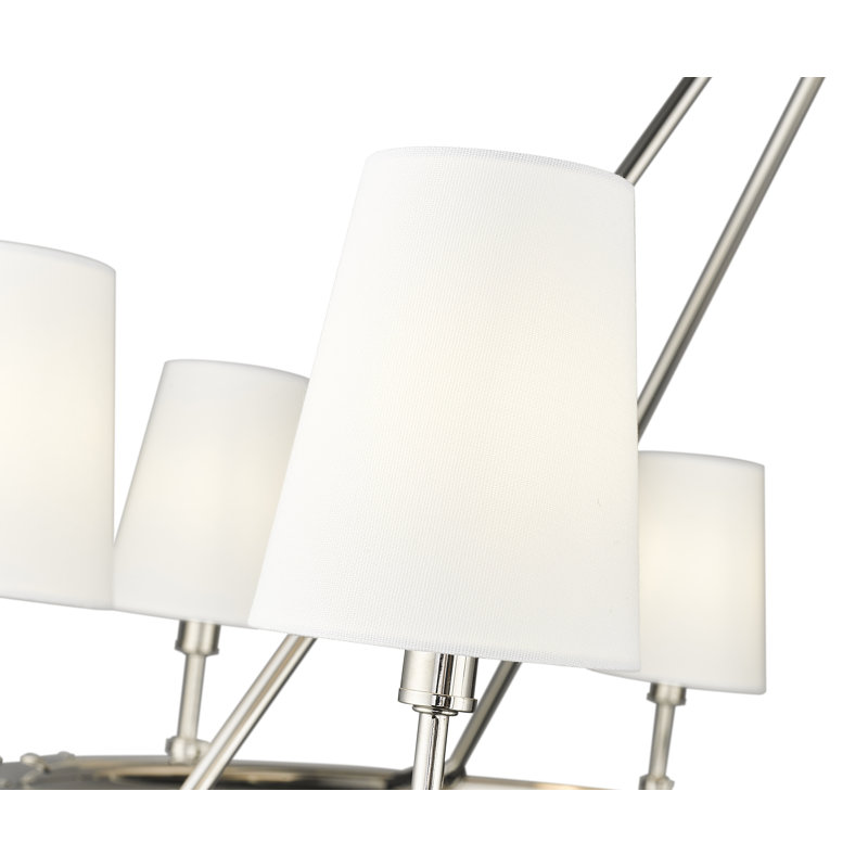 Heise 40" Wide 8-Light Chandelier -, Polished Nickel