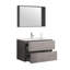 Ensemble de meuble-lavabo mural simple 36 po avec miroir Aldwych