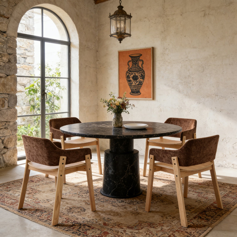 Fauteuils de salle à manger rembourrés Montara, 4