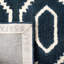 Tapis bleu marine / ivoire en laine touffeté à la main Forsberg-26830613