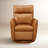 Maxine 32.7'' W Swivel Top-Grade Leather Manual Push Back Recliner with Solid Wood Base