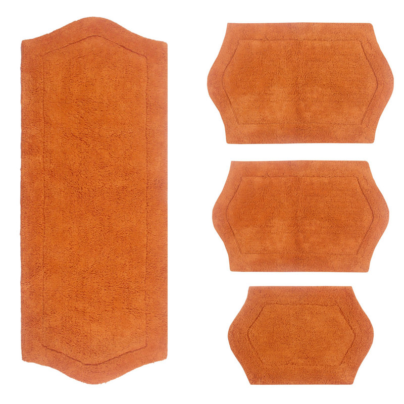 Tapis pour salle de bain Morissette, Terracotta