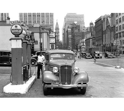 Large et pin, service à gaz de style north, philadelphia, pa-reproduction de photo