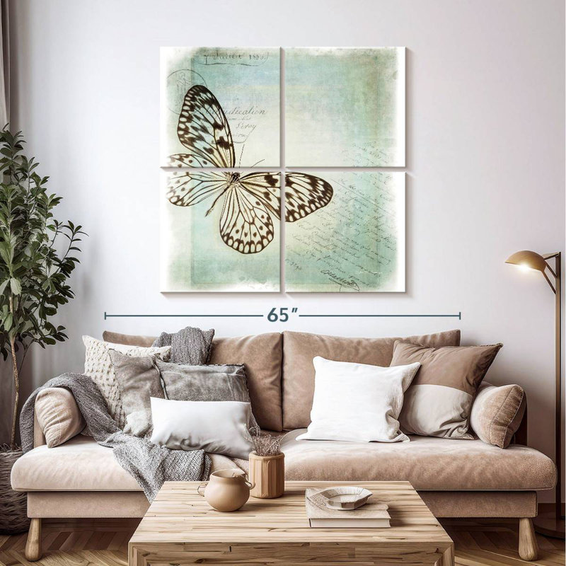 Brampt papillon flottant I, H 45 po x l 45 po