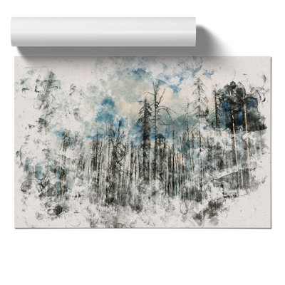Winter Forest Watercolour - Frameless Print
