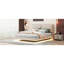 Grand lit capteur tapissier grand, beige, 2 dossiers, port de charge, grande prise gracieuse-1742052676-1742052675