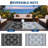 Large Outdoor Rug - Waterproof Reversible Plastic Straw Patio Mat, Foldable Camping & RV Mat with Stakes, Modern Geometric-476873781