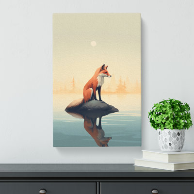 Fox Minimalism - Wrapped Canvas
