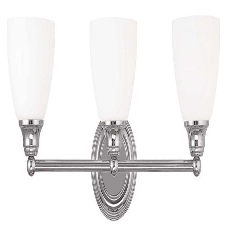 Éclairage pour meuble-lavabo 3 lumières Samford, Chrome poli