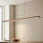 1-Light Walnut Modern Farmhouse Linear Kitchen Island LED Pendant